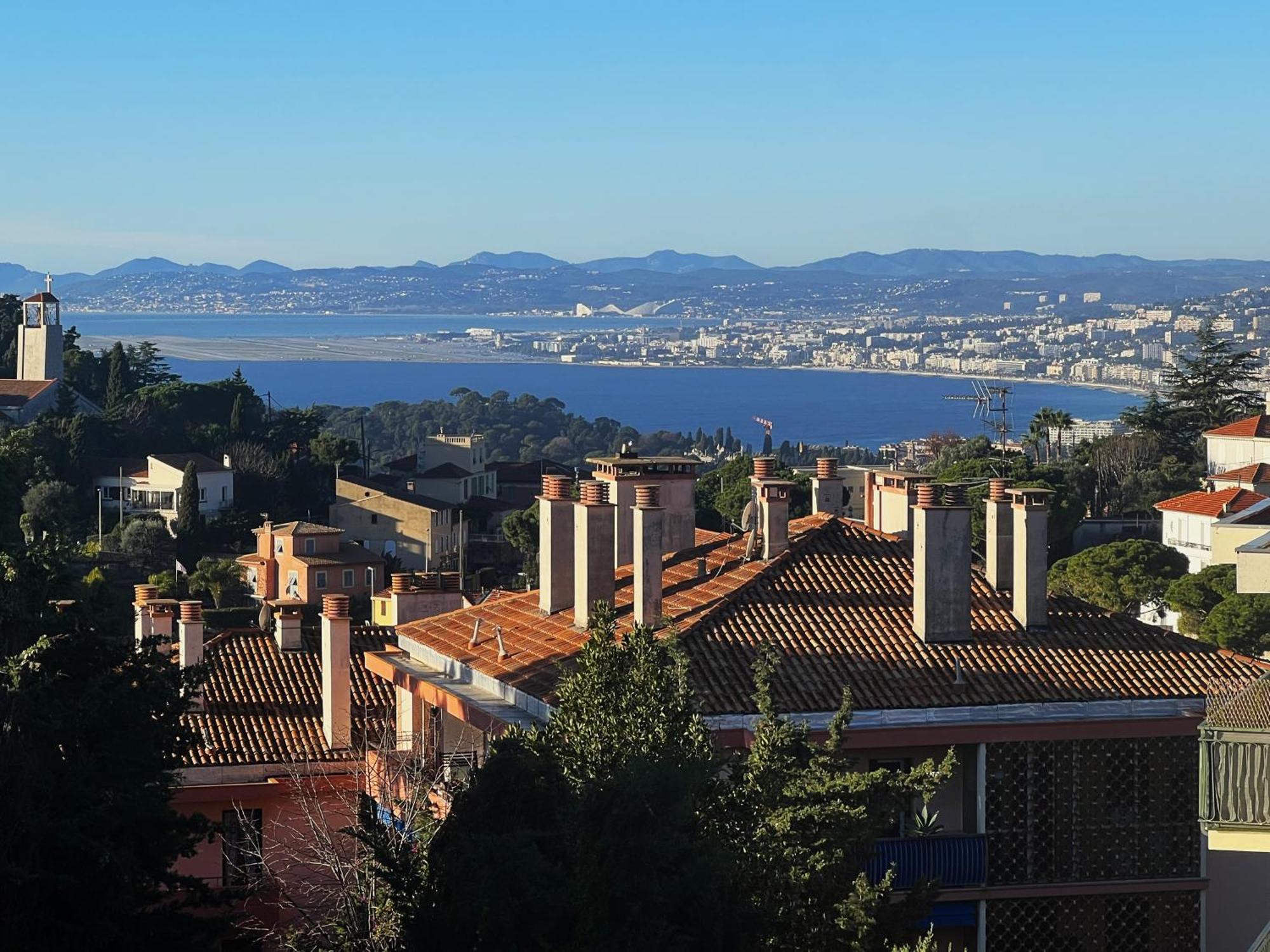 Agreable 3 Pieces Climatise Avec Vue Mer Et Parking Lägenhet Villefranche-sur-Mer Exteriör bild